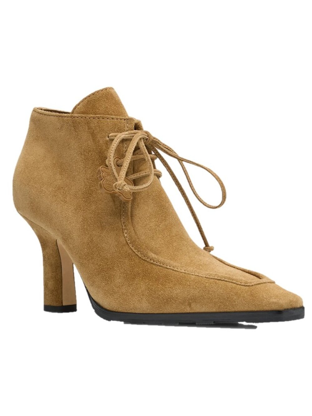 Burberry Storm Women's Suede Bootie Heel Ankle Boots Jute Size 38 / US 8 - Italy